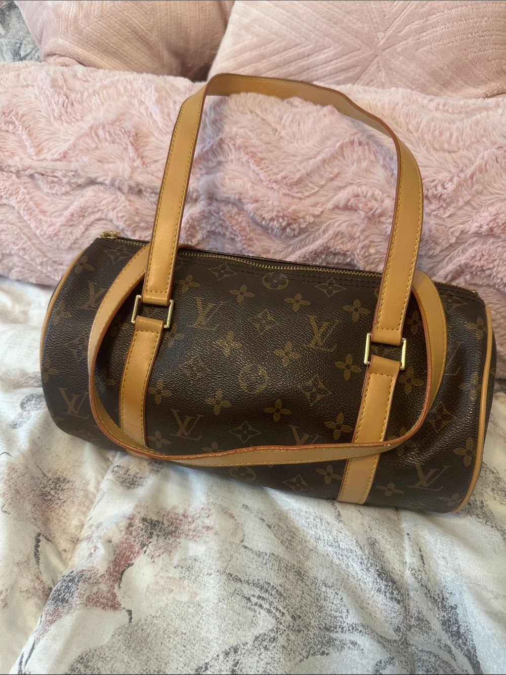 Sanrio Brown and Tan Barrel Shoulder Bag